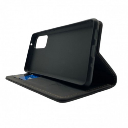 Samsung A70 Nubuck Leather Wallet Flip Case 