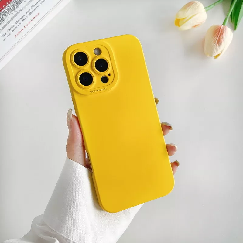 Silicone phone case without ring for Samsung S20 YELLOW